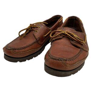 Gokey Leather Boat Shoes Made in USA Men's Size 9.5 D Brown
